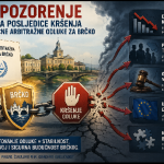 Upozorenje na posljedice kršenja Konačne arbitražne odluke za Brčko